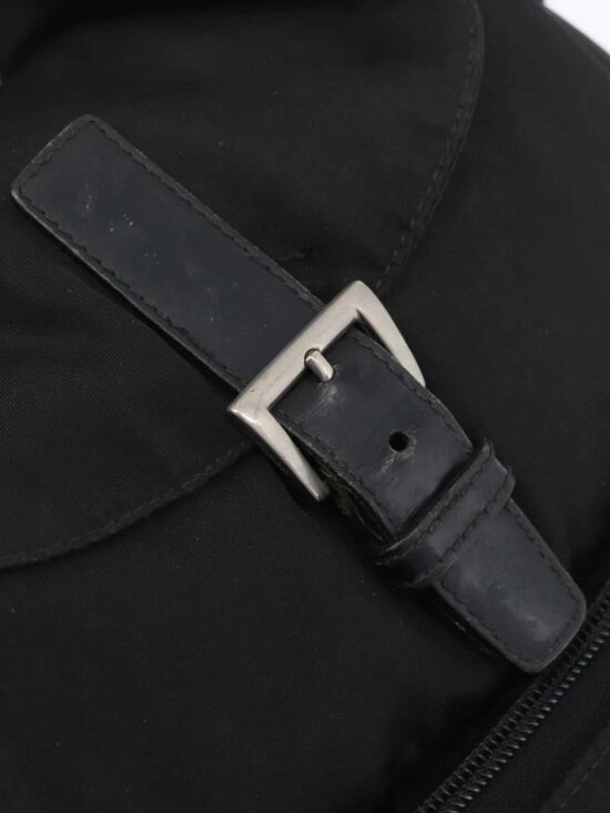 PRADA Backpack Nylon Black Silver Auth BA11574 main image 8